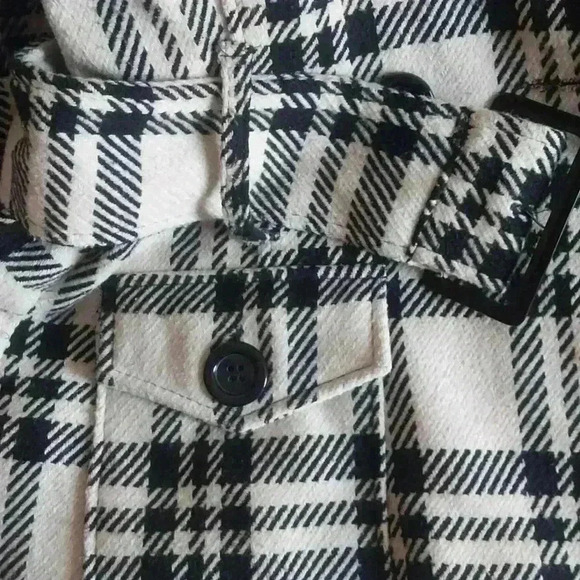 Me Jane Women 3/4 Sleeve Houndstooth Belted Cropped Jacket Size M - Picture 8 of 8